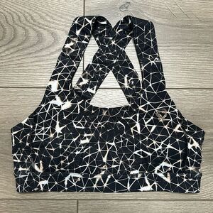 Lululemon All Sports Bra Star Crushed Multi Black‎ Adjustable Size 6